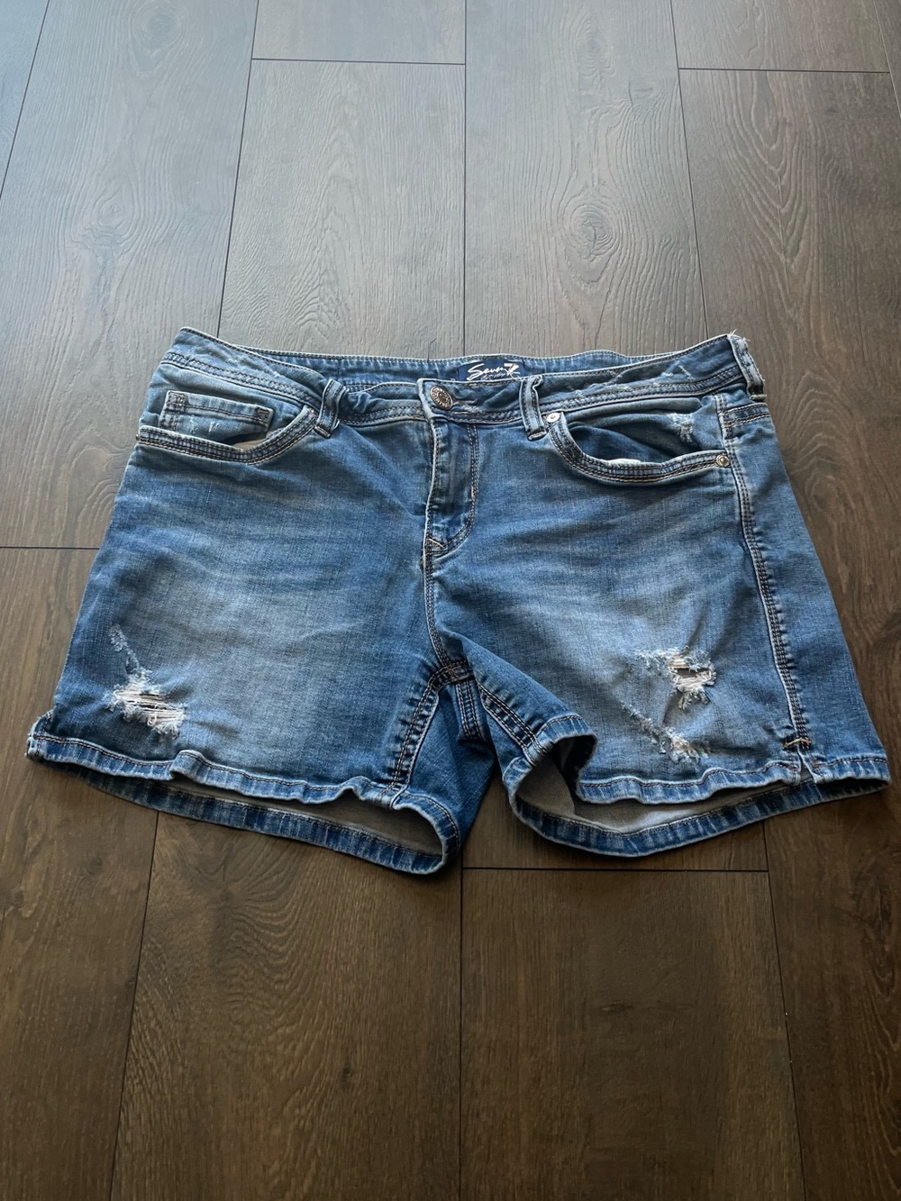 Seven7 Distressed Denim Shorts